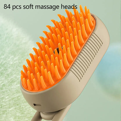 Multifunctional Cat Steamy Brush 2024 New 3 in 1 Electric Cleaning Steam Dog Brush for Spray Massage Pet Hair Removal Combs