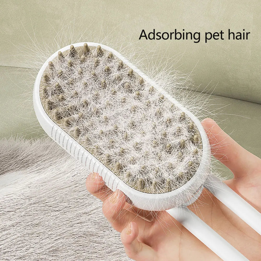 Multifunctional Cat Steamy Brush 2024 New 3 in 1 Electric Cleaning Steam Dog Brush for Spray Massage Pet Hair Removal Combs
