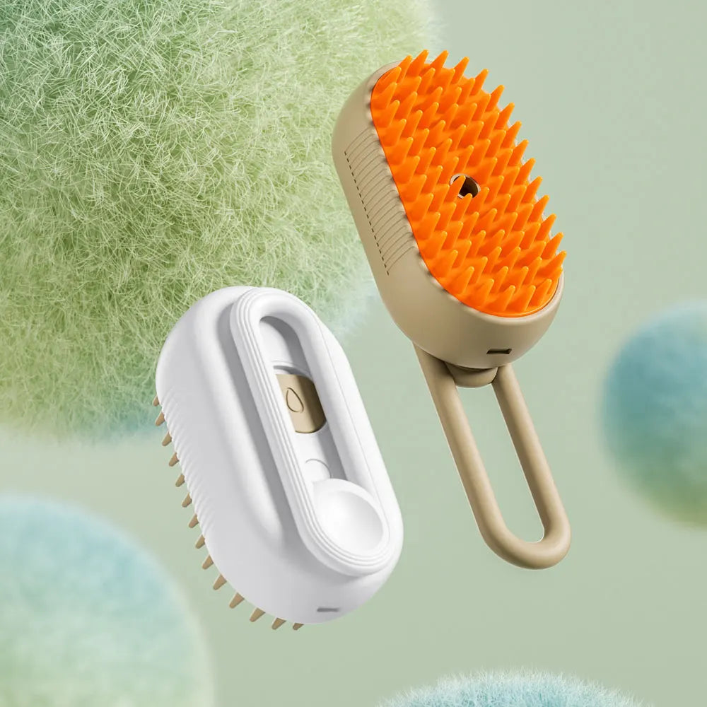 Multifunctional Cat Steamy Brush 2024 New 3 in 1 Electric Cleaning Steam Dog Brush for Spray Massage Pet Hair Removal Combs